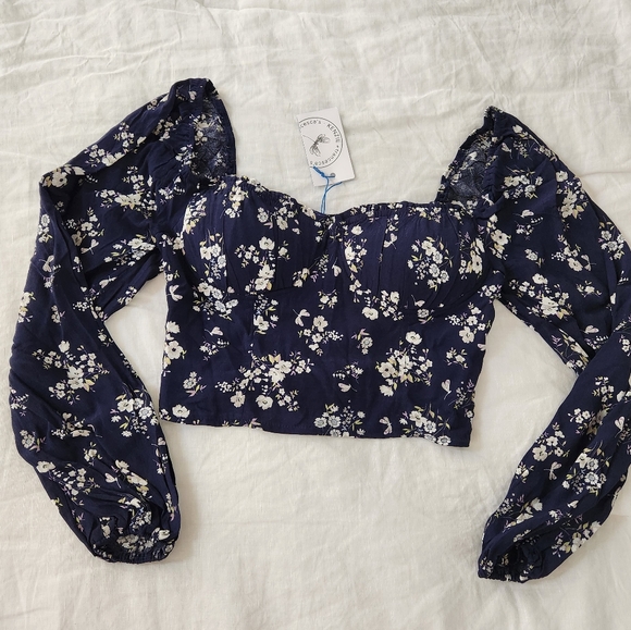 NWT Kenzie Floral Corset Blouse sweetheart neck - Picture 6 of 15
